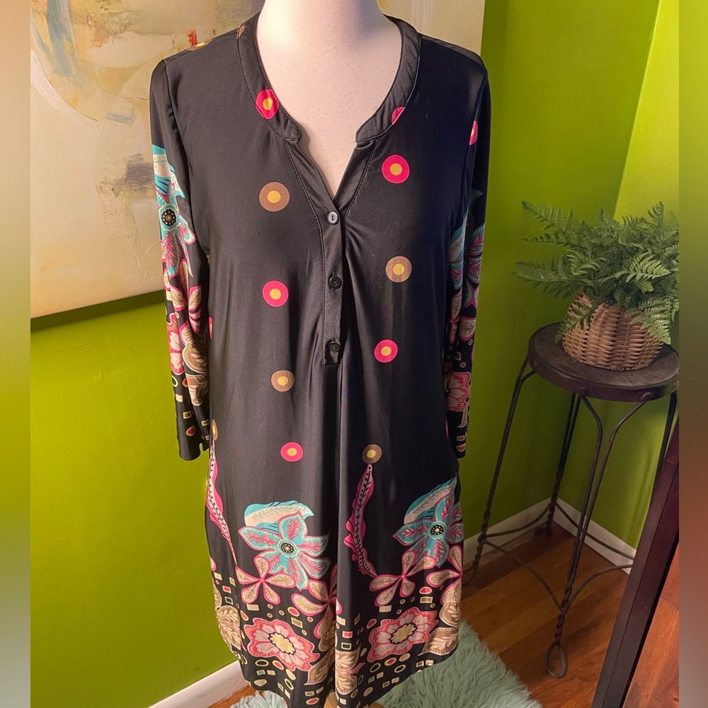 1/4 button dress.